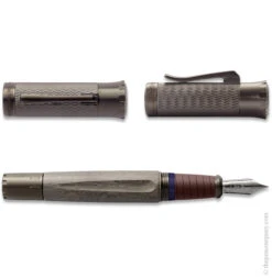 Damascus Steel Graf Von Faber-Castell Pen Of The Year 2021 - Füllhalter Fountain Pen - Double Broad -Office Supplies Sale 288826