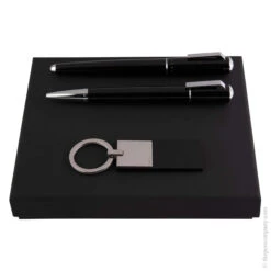 Hugo Boss Pure Ballpoint, Rollerball & Key Ring Set