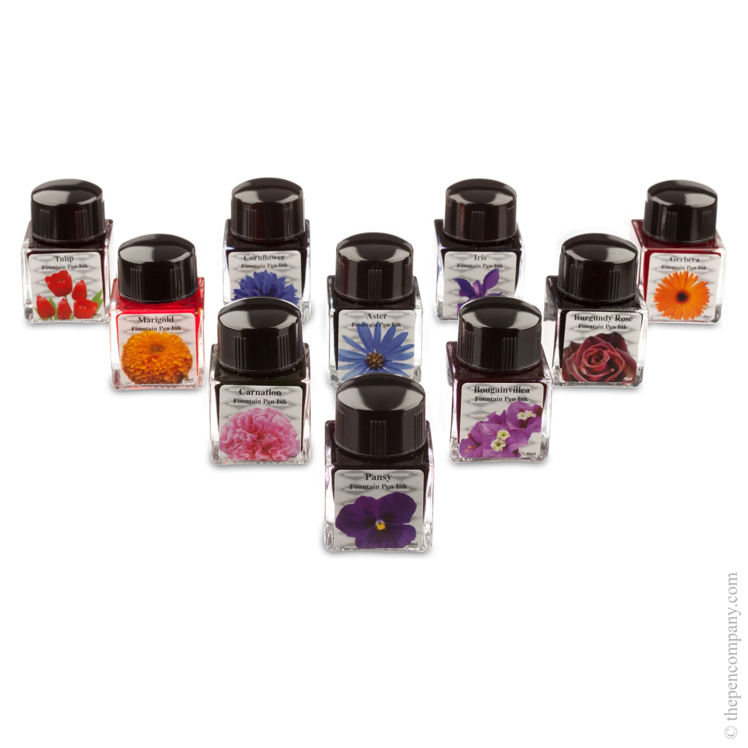 Diamine Bottled Flower Collection Fountain Pen Ink Set 4 Diamine Bottled Flower Collection Fountain Pen Ink Set - Image 2